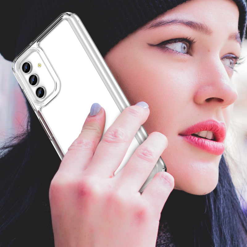 Outer Space Case Samsung Galaxy A13 5G dangtelis su lanksčiu rėmeliu permatomu