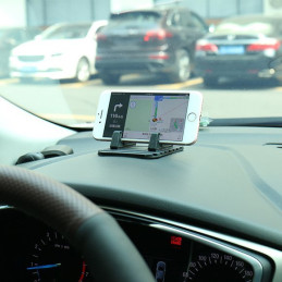 Universalus automobilio laikiklis silikoninis telefono stovas nano padas raudonas