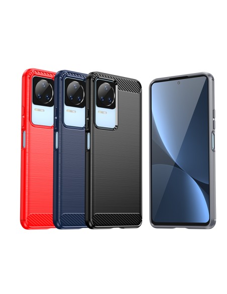 Anglies dėklas Xiaomi Poco F4 5G lankstus silikoninis anglies dangtelis juodas Anglies dėklas Xiaomi Poco F4 5G lankstus silikoninis anglies dangtelis juodas