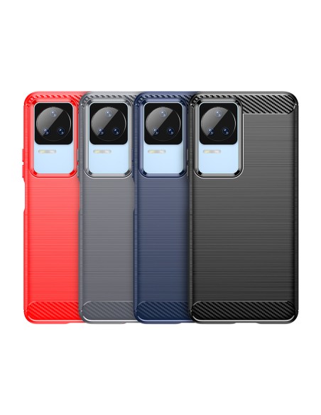 Anglies dėklas Xiaomi Poco F4 5G lankstus silikoninis anglies dangtelis juodas Anglies dėklas Xiaomi Poco F4 5G lankstus silikoninis anglies dangtelis juodas