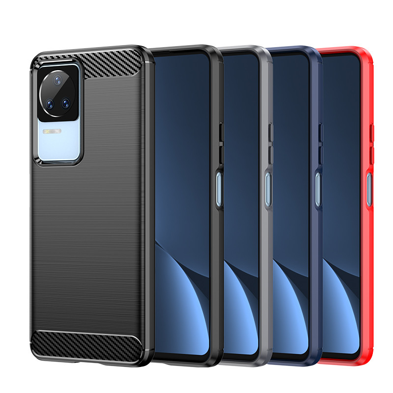 Anglies dėklas Xiaomi Poco F4 5G lankstus silikoninis anglies dangtelis juodas