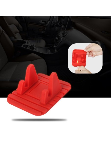 Universalus automobilio laikiklis silikoninis telefono stovas nano padas raudonas Universalus automobilio laikiklis silikoninis telefono stovas nano padas raudonas