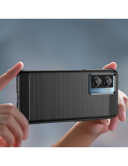Anglies dėklas Xiaomi Poco F4 5G lankstus silikoninis anglies dangtelis juodas Anglies dėklas Xiaomi Poco F4 5G lankstus silikoninis anglies dangtelis juodas