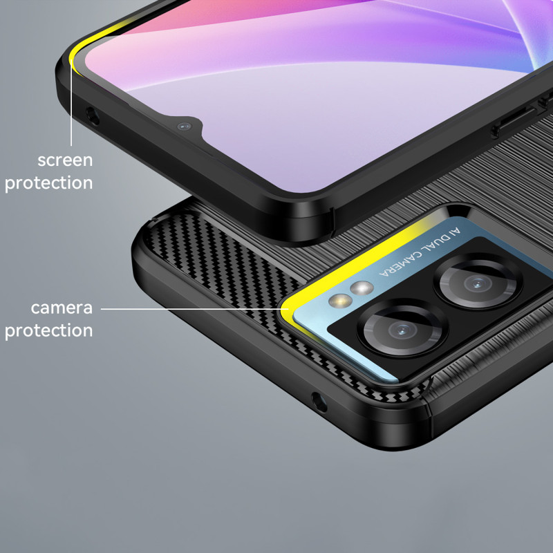 Anglies dėklas Xiaomi Poco F4 5G lankstus silikoninis anglies dangtelis juodas