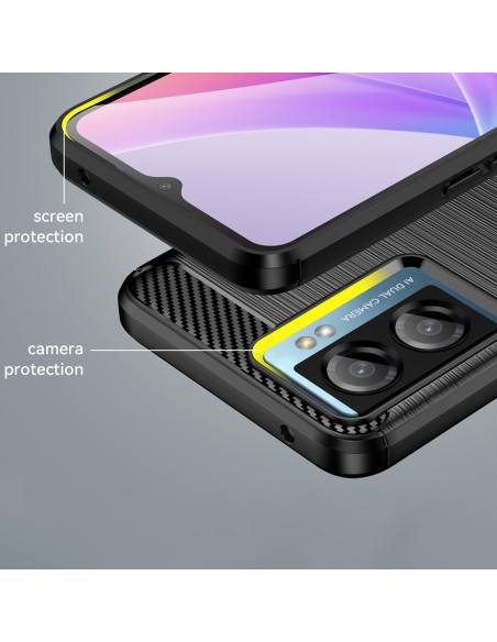 Anglies dėklas Xiaomi Poco F4 5G lankstus silikoninis anglies dangtelis juodas Anglies dėklas Xiaomi Poco F4 5G lankstus silikoninis anglies dangtelis juodas