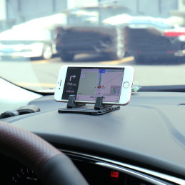 Universalus automobilio laikiklis silikoninis telefono stovas nano padas raudonas