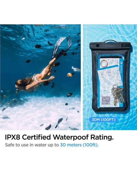 Spigen Aqua Shield A601 korpusas, atsparus vandeniui IPX8 - juodas