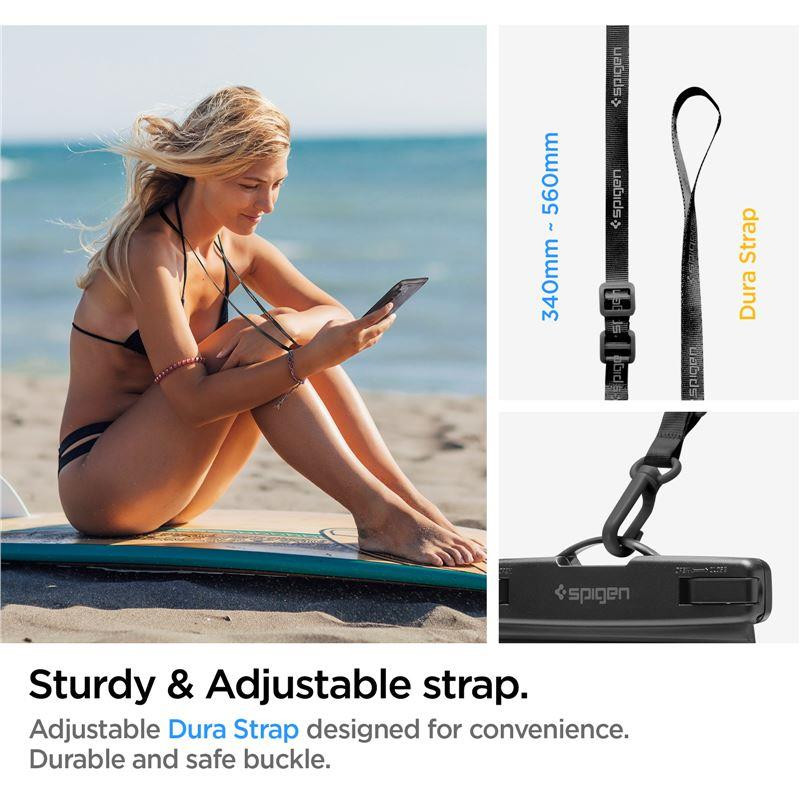 Spigen Aqua Shield A601 korpusas, atsparus vandeniui IPX8 - juodas