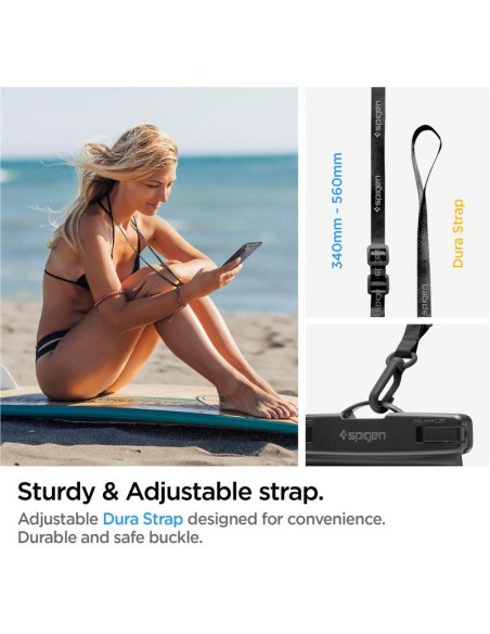Spigen Aqua Shield A601 korpusas, atsparus vandeniui IPX8 - juodas