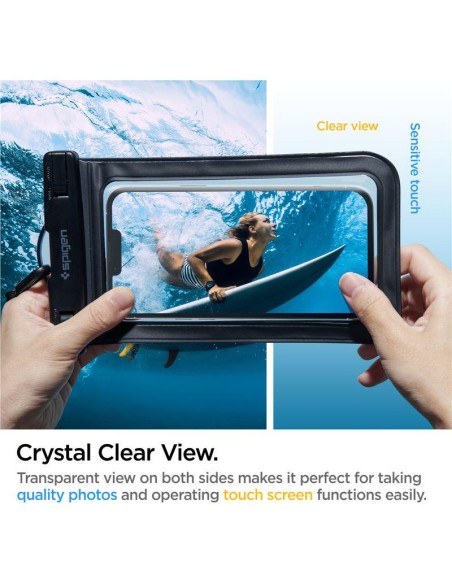 Spigen Aqua Shield A601 korpusas, atsparus vandeniui IPX8 - juodas