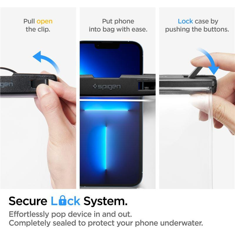 Spigen Aqua Shield A601 korpusas atsparus vandeniui IPX8 - skaidrus