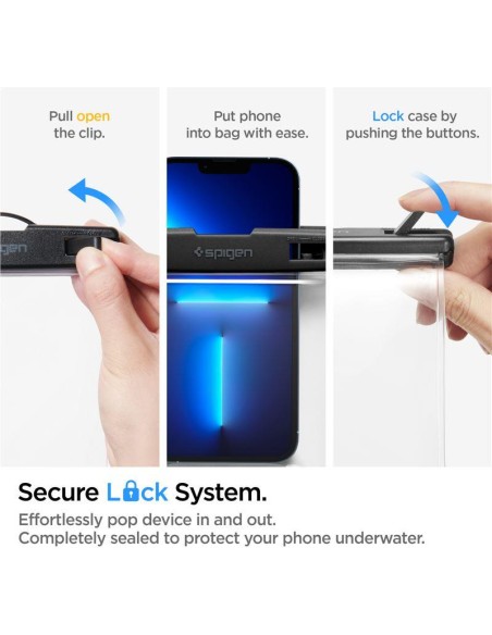 Spigen Aqua Shield A601 korpusas atsparus vandeniui IPX8 - skaidrus Spigen Aqua Shield A601 korpusas atsparus vandeniui IPX8 - skaidrus