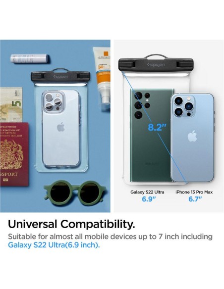 Spigen Aqua Shield A601 korpusas atsparus vandeniui IPX8 - skaidrus Spigen Aqua Shield A601 korpusas atsparus vandeniui IPX8 - skaidrus