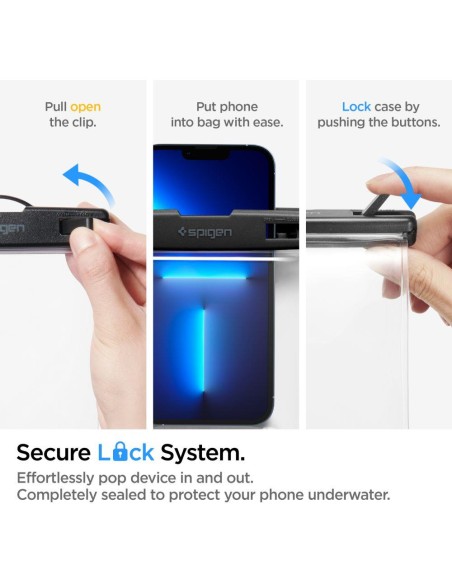 Spigen Aqua Shield A601 korpusas atsparus vandeniui IPX8 - skaidrus Spigen Aqua Shield A601 korpusas atsparus vandeniui IPX8 - skaidrus
