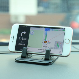 Universalus automobilio laikiklis silikoninis telefono stovas nano padas raudonas