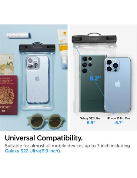 Spigen Aqua Shield A610 dėklas, atsparus vandeniui, plūduriuojantis ant vandens - skaidrus