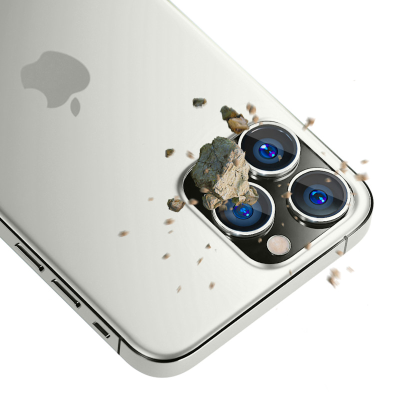 3mk Lens Protection Pro kameros dangtelis, skirtas iPhone 14 Pro / iPhone 14 Pro Max – sidabrinis
