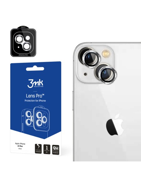 3mk Lens Protection Pro fotoaparato dangtelis, skirtas iPhone 14 Plus – sidabrinis 3mk Lens Protection Pro fotoaparato dangtelis, skirtas iPhone 14 Plus – sidabrinis