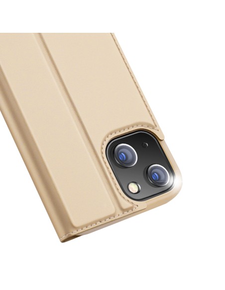 Dux Ducis Skin Pro dėklo dėklo dangtelis su atvartu iPhone 14/ 13 aukso