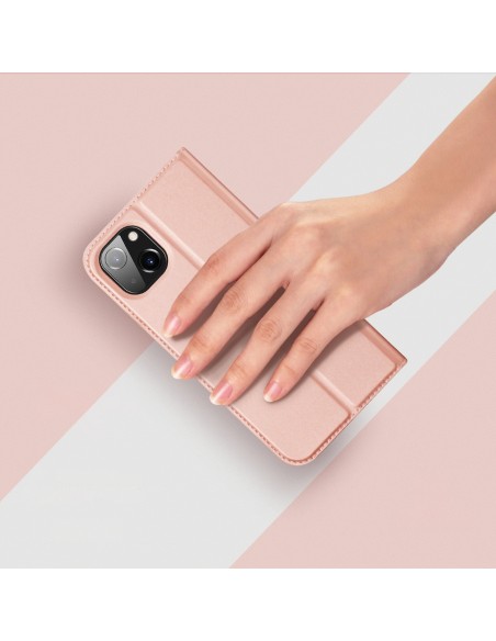 Dux Ducis Skin Pro dėklo dėklo dangtelis su atvartu iPhone 14/ 13 aukso