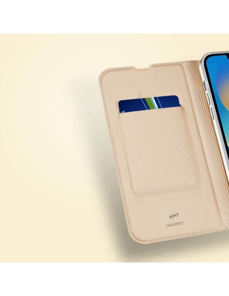 Dux Ducis Skin Pro dėklo dėklo dangtelis su atvartu iPhone 14/ 13 aukso
