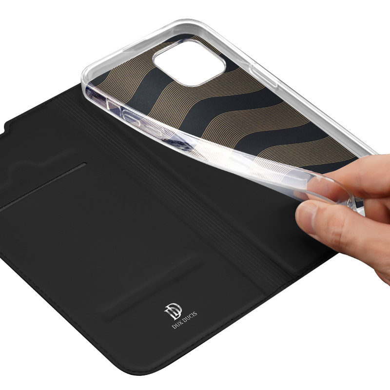 Dux Ducis Skin Pro dėklo dėklo dangtelis su atvartu iPhone 14 Plus juodas