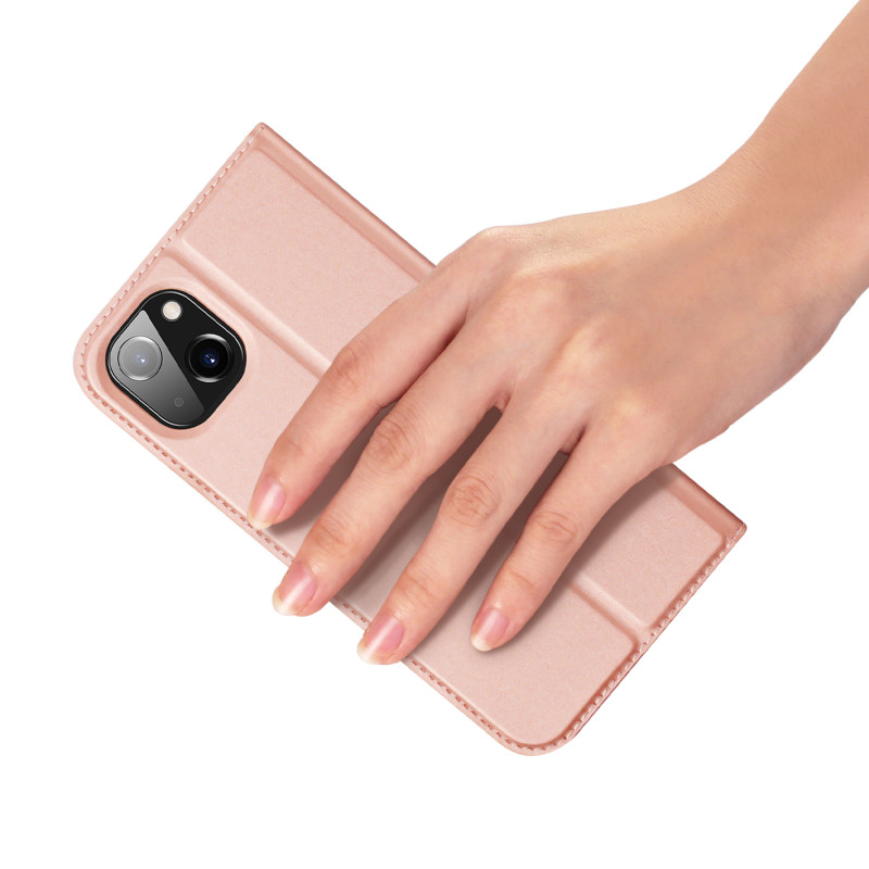 Dux Ducis Skin Pro dėklo dėklo dangtelis su atvartu iPhone 14 Plus rožinis