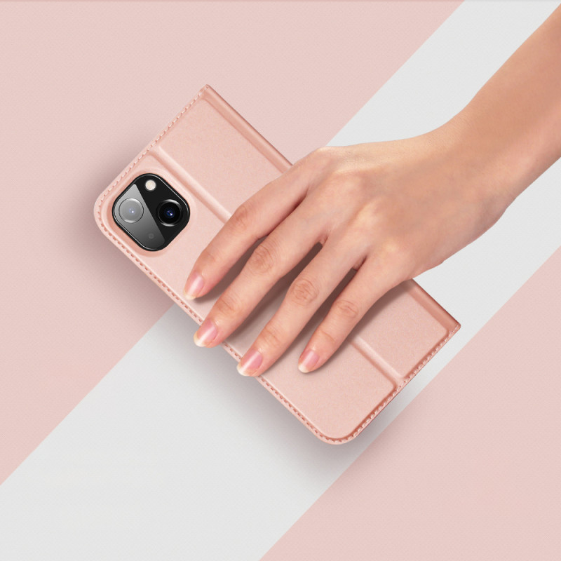 Dux Ducis Skin Pro dėklo dėklo dangtelis su atvartu iPhone 14 Plus rožinis