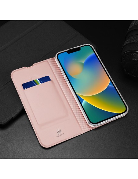 Dux Ducis Skin Pro dėklo dėklo dangtelis su atvartu iPhone 14 Plus rožinis Dux Ducis Skin Pro dėklo dėklo dangtelis su atvartu iPhone 14 Plus rožinis