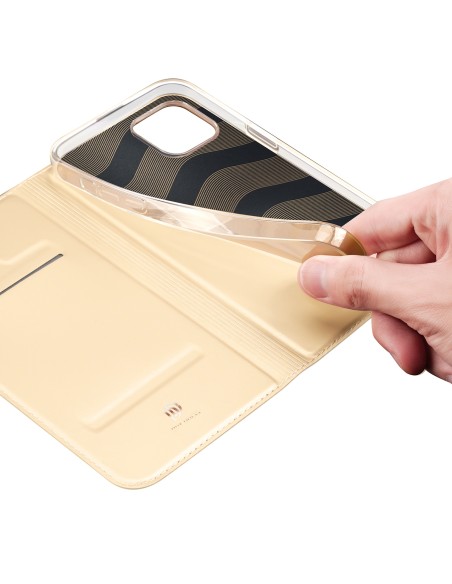 Dux Ducis Skin Pro dėklo dėklo dangtelis su atvartu iPhone 14 Plus auksinis Dux Ducis Skin Pro dėklo dėklo dangtelis su atvartu iPhone 14 Plus auksinis