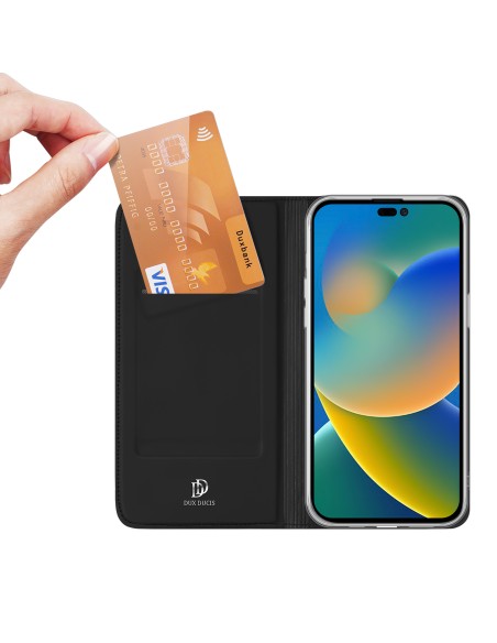 Dux Ducis Skin Pro dėklo dėklo dangtelis su atvartu iPhone 14 Pro juodas Dux Ducis Skin Pro dėklo dėklo dangtelis su atvartu iPhone 14 Pro juodas