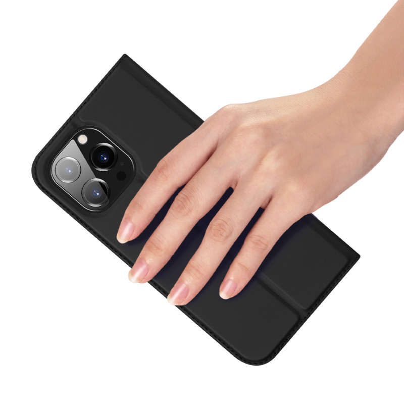 Dux Ducis Skin Pro dėklo dėklo dangtelis su atvartu iPhone 14 Pro juodas