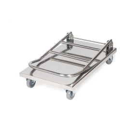 Sulankstomas plieninis platforminis vežimėlis HoReCa platforma 70x52cm