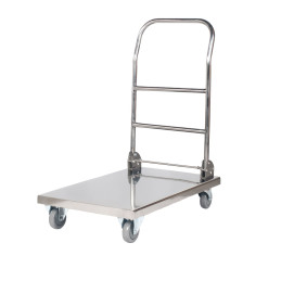 Sulankstomas plieninis platforminis vežimėlis HoReCa platforma 70x52cm