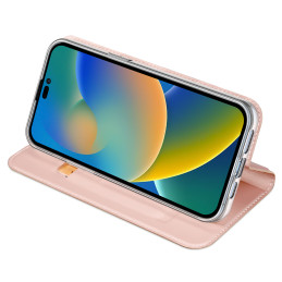 Dux Ducis Skin Pro dėklo dėklo dangtelis su atvartu iPhone 14 Pro Max rožinis