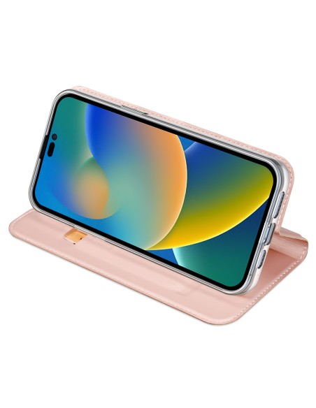 Dux Ducis Skin Pro dėklo dėklo dangtelis su atvartu iPhone 14 Pro Max rožinis