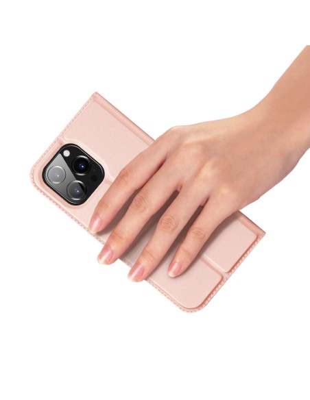 Dux Ducis Skin Pro dėklo dėklo dangtelis su atvartu iPhone 14 Pro Max rožinis