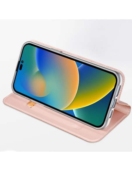 Dux Ducis Skin Pro dėklo dėklo dangtelis su atvartu iPhone 14 Pro Max rožinis