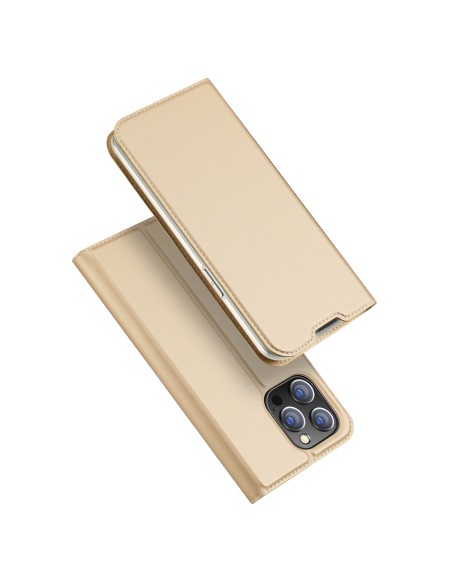 Dux Ducis Skin Pro dėklo dėklo dangtelis su atvartu iPhone 14 Pro Max auksinis Dux Ducis Skin Pro dėklo dėklo dangtelis su atvartu iPhone 14 Pro Max auksinis