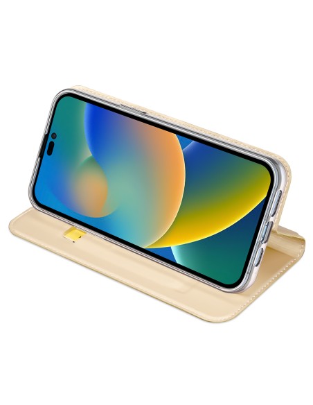 Dux Ducis Skin Pro dėklo dėklo dangtelis su atvartu iPhone 14 Pro Max auksinis Dux Ducis Skin Pro dėklo dėklo dangtelis su atvartu iPhone 14 Pro Max auksinis