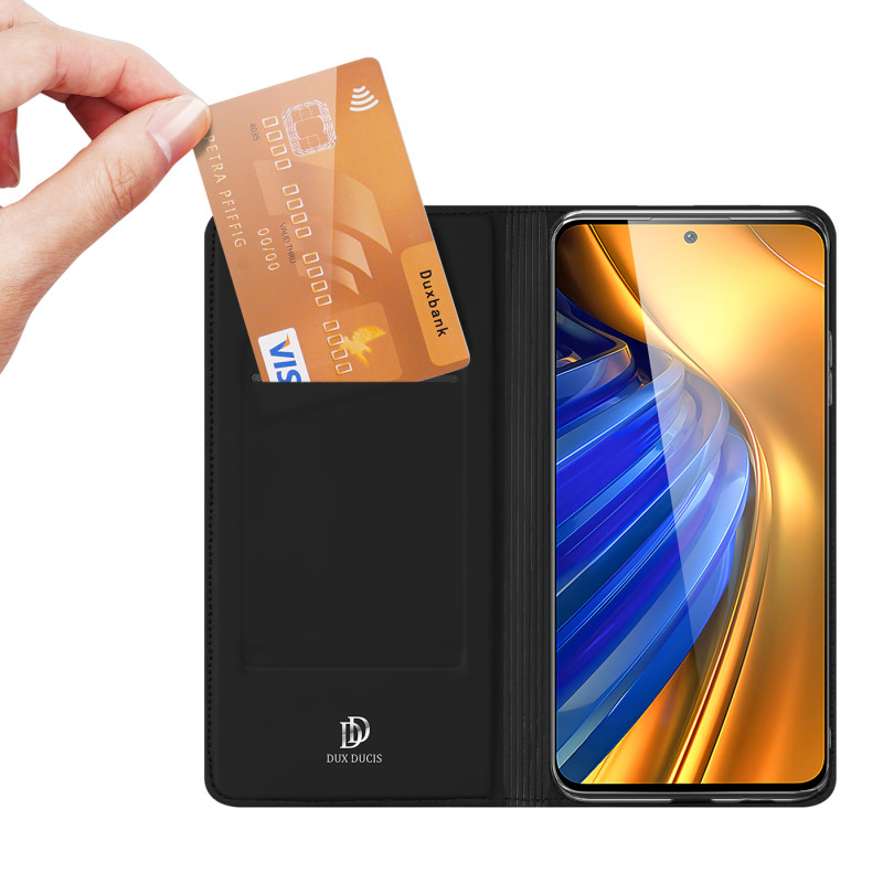 Dux Ducis Skin Pro dėklo dėklo dangtelis su atvartu Xiaomi Poco F4 5G juodas