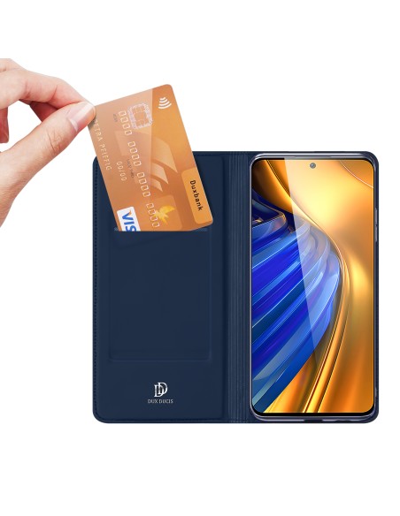 Dux Ducis Skin Pro dėklo dėklo dangtelis su atvartu Xiaomi Poco F4 5G mėlyna