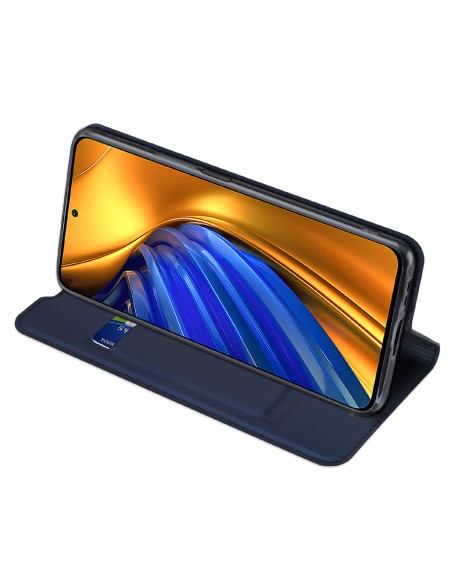 Dux Ducis Skin Pro dėklo dėklo dangtelis su atvartu Xiaomi Poco F4 5G mėlyna