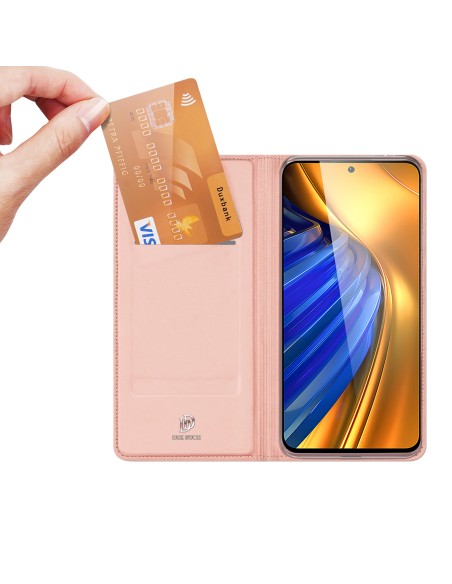 Dux Ducis Skin Pro dėklo dėklo dangtelis su atvartu Xiaomi Poco F4 5G rožinė Dux Ducis Skin Pro dėklo dėklo dangtelis su atvartu Xiaomi Poco F4 5G rožinė