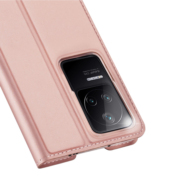 Dux Ducis Skin Pro dėklo dėklo dangtelis su atvartu Xiaomi Poco F4 5G rožinė