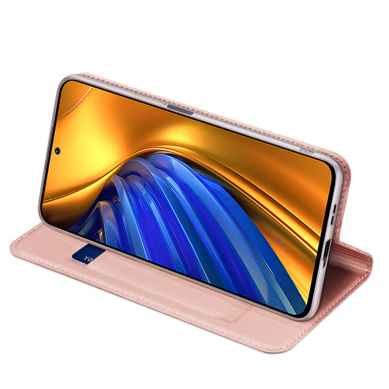 Dux Ducis Skin Pro dėklo dėklo dangtelis su atvartu Xiaomi Poco F4 5G rožinė