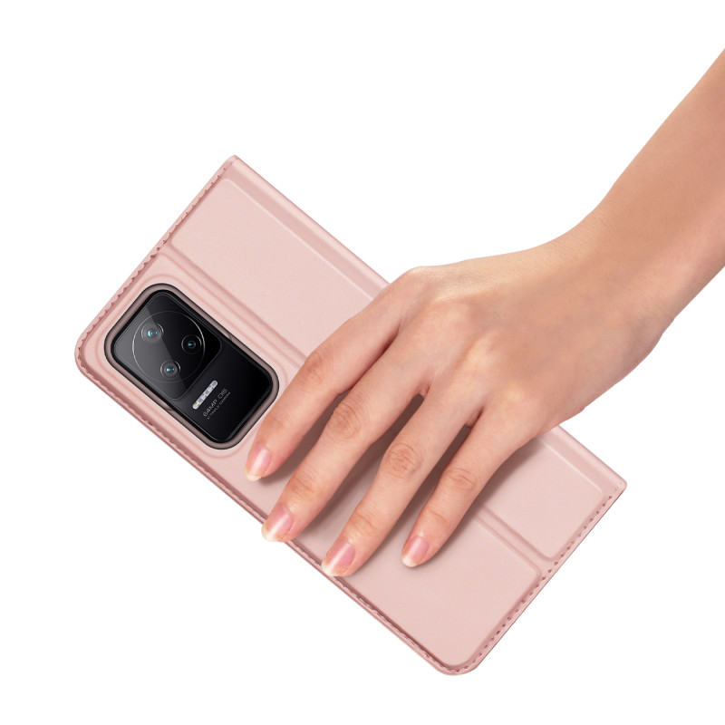 Dux Ducis Skin Pro dėklo dėklo dangtelis su atvartu Xiaomi Poco F4 5G rožinė