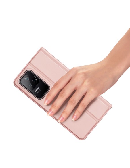 Dux Ducis Skin Pro dėklo dėklo dangtelis su atvartu Xiaomi Poco F4 5G rožinė Dux Ducis Skin Pro dėklo dėklo dangtelis su atvartu Xiaomi Poco F4 5G rožinė