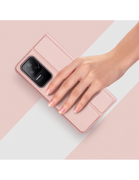 Dux Ducis Skin Pro dėklo dėklo dangtelis su atvartu Xiaomi Poco F4 5G rožinė Dux Ducis Skin Pro dėklo dėklo dangtelis su atvartu Xiaomi Poco F4 5G rožinė