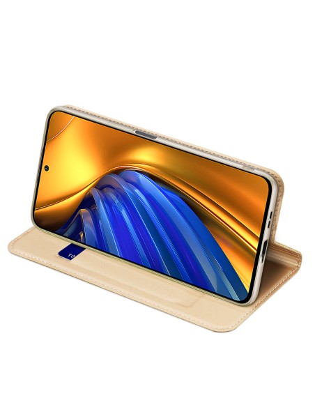 Dux Ducis Skin Pro dėklo atverčiamas dangtelis Xiaomi Poco F4 5G Gold Dux Ducis Skin Pro dėklo atverčiamas dangtelis Xiaomi Poco F4 5G Gold